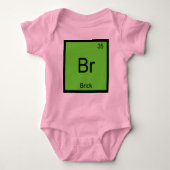 Brick Name Chemistry Element Periodic Table Romper (Voorkant)