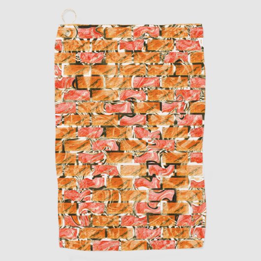 Brick-ontwerp met heldere tonen die hen scheiden golfhanddoek (Voorkant)