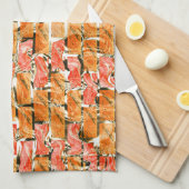 Brick-ontwerp met heldere tonen die hen scheiden theedoek (Quarter Fold)