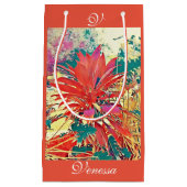 Brick Oranje Abstract Art Garden Struik Monogram B Klein Cadeauzakje (Voorkant)