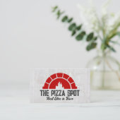 Brick Oven Flame Logo | Pizza Shop Visitekaartje (Staand voorkant)