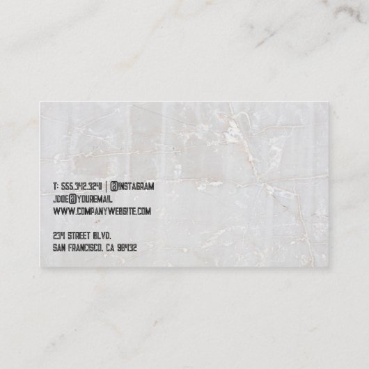 Brick Oven Flame Logo | Pizza Shop Visitekaartje (Achterkant)