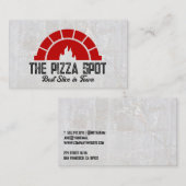 Brick Oven Flame Logo | Pizza Shop Visitekaartje (Voorkant / Achterkant)