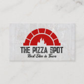 Brick Oven Flame Logo | Pizza Shop Visitekaartje (Voorkant)