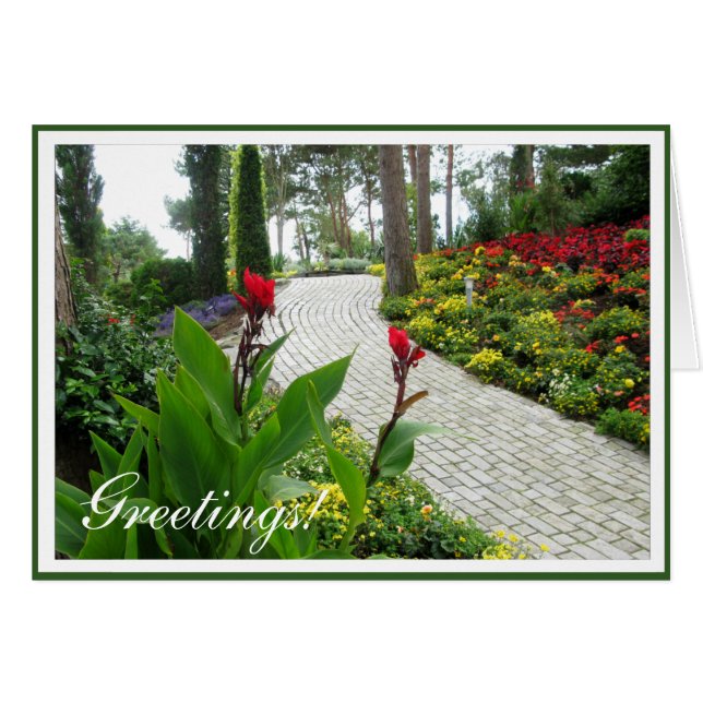 Brick Path Park Foto met aanpasbaar Lijst (Voorkant Horizontaal)