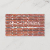 Brick-patroonpatroon voor bouwers, daken, construc visitekaartje (Achterkant)