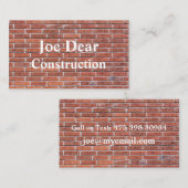 Brick-patroonpatroon voor bouwers, daken, construc visitekaartje (Voorkant / Achterkant)