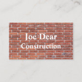 Brick-patroonpatroon voor bouwers, daken, construc visitekaartje (Voorkant)