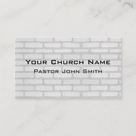 Brick Pattern Off White Church Visitekaartje (Voorkant)
