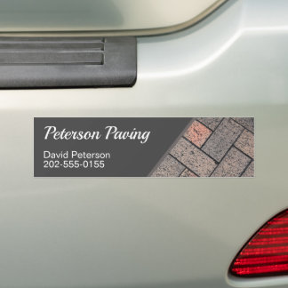 Brick Paving Driveway Construction Business Bumpersticker