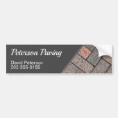 Brick Paving Driveway Construction Business Bumpersticker (Voorkant)