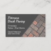 Brick Paving Driveway Construction Visitekaartje (Voorkant)