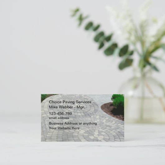 Brick Paving Services Moderne Visitekaartjes (Staand voorkant)