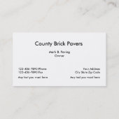 Brick Paving Visitekaartjes (Achterkant)