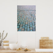 Brick Plaza bij The Grand Place - Brussel, België Poster (Keuken)