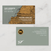 Brick-pleisterbouwmanager cementeren visitekaartje (Voorkant / Achterkant)