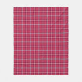 Brick Red and Soft Peach Plaid Fleece Deken (Voorkant)