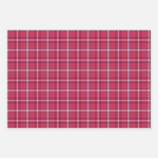 Brick Red and Soft Peach Plaid Inpakpapier Vel (Voorkant 2)
