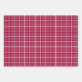 Brick Red and Soft Peach Plaid Inpakpapier Vel (Voorkant)