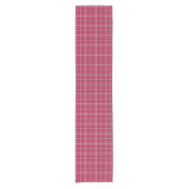 Brick Red and Soft Peach Plaid Korte Tafelloper (Voorkant)