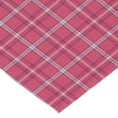 Brick Red and Soft Peach Plaid Korte Tafelloper (Hoek)