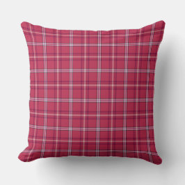 Brick Red and Soft Peach Plaid Kussen