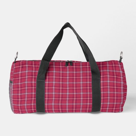 Brick Red and Soft Peach Plaid Plunjezak (Achterkant)