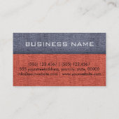 Brick Red Canvas Kijk Monogram Visitekaartje (Achterkant)