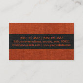 Brick Red Elegant Monogram Visitekaartje (Achterkant)