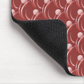 Brick Red Fancy Swirls Mousepad Muismat (Hoek)