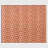 Brick Red Geometrische kubus Patroon Cadeaupapier (Vlak)