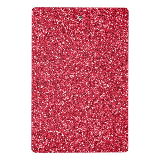 Brick Red Glitter Mini Klembord (Achterkant)