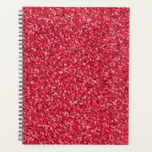 Brick Red Glitter Planner (Voorkant)