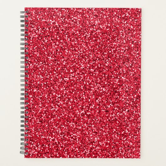 Brick Red Glitter Planner (Voorkant)