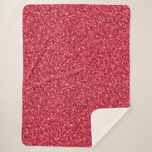Brick Red Glitter Sherpa Deken