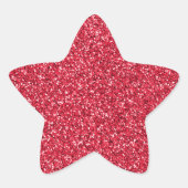 Brick Red Glitter Ster Sticker (Voorkant)