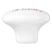 Brick Red, ik voel me lekker. Keramische Knop (Zijkant)