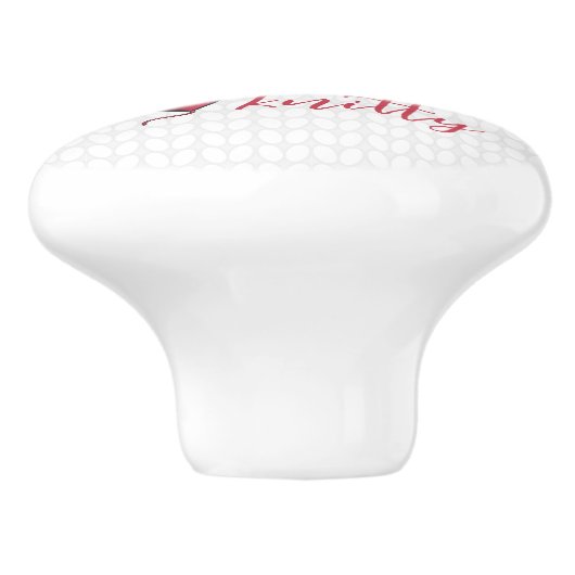 Brick Red, ik voel me lekker. Keramische Knop (Zijkant)