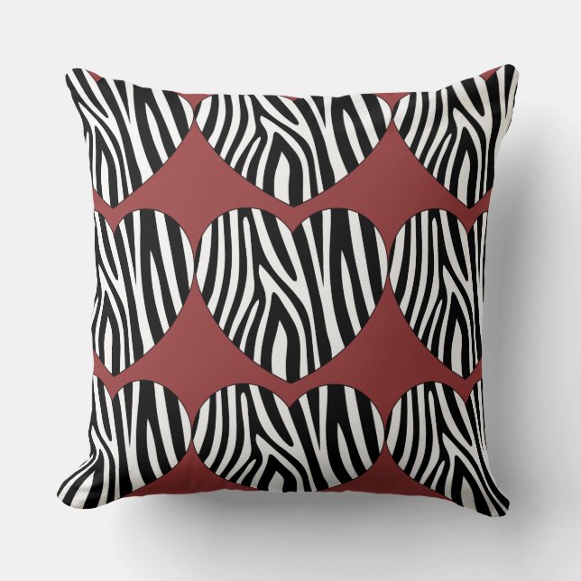 Brick Red Leopard Print Pillow/Altijd aardig Kussen (Voorkant)