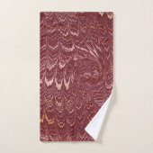 brick red marble print bad handdoek (Handdoek)