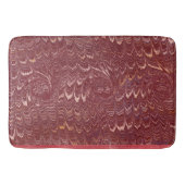 brick red marble print badmat (Voorkant)