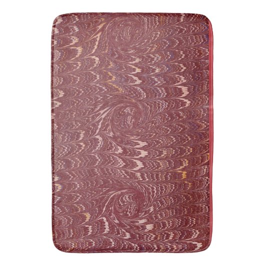 brick red marble print badmat (Voorkant Verticaal)