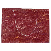 brick red marble print groot cadeauzakje (Achterkant)