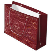 brick red marble print groot cadeauzakje (Voorkant Gekanteld)