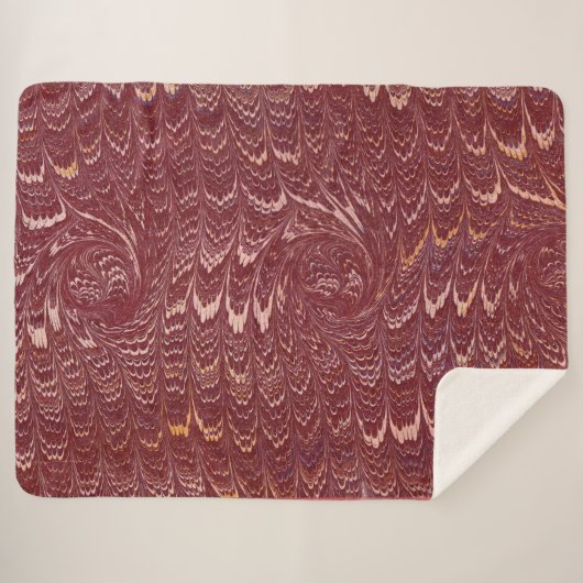 brick red marble print sherpa deken (Voorkant (horizontaal))