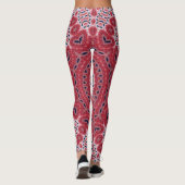 Brick Red Medallion Pattern Yoga Leggings (Achterkant)