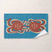 Brick Red Octopus Uw Bericht Grafisch Handdoek (Handdoek)