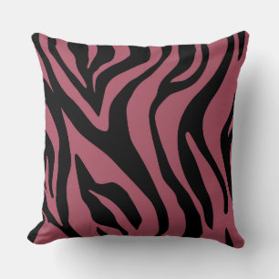 Brick Red / Roze Beige Tiger Omkeerbaar Kussen