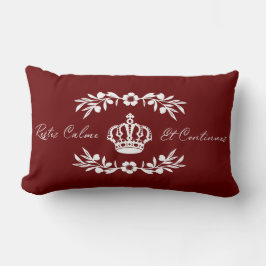 brick red white French Script Keep Calm Carm On Kussen