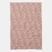 BRICK RED ZEBRA STRIPES THEEDOEK (Verticaal)